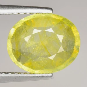 3.20 Ct Greenish Yellow Sapphire [Treated] Natural Earth Mined Precious Gemstone - Picture 1 of 3