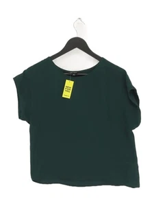 New Look Damen Top UK 10 Grün 100% Polyester Kurzarm Rundhals Basic - Bild 1 von 5