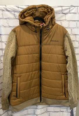 Reebok :XL Men’s Jacket Mix Knit/Puffer a as Outwear Full Zip Pockets Timber$135 - Image 1 of 4