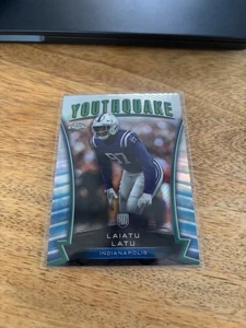 Fútbol americano cromado Topps 2024 - Youthquake #Y-9 Laiatu Latu Silver Refractor Colts - Imagen 1 de 2