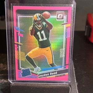 Donruss Optic Jayden Reed Pink Prizm Rated Rookie 2023 #239 Packers - Foto 1 di 2
