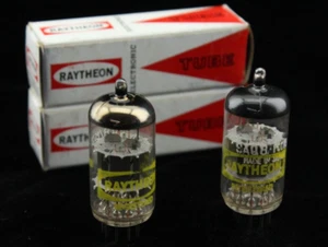New Qty 2 RAYTHEON 9AQ8 PCC85 Matched Pair Grey Plates O Getter NOS Tubes USA - Picture 1 of 10