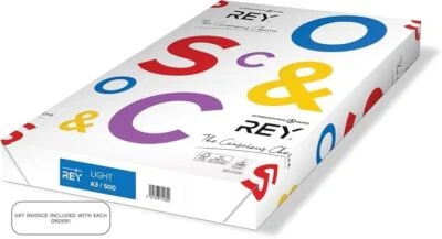 Rey Light A3 White 75gsm Smooth BOX (5 x 500 sheets) Printer Paperwhite Copier