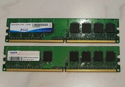 2x 512MB A Data DDR2 533(4) U-DIMM Desktop Memory A70-950801 - Image 1 of 2