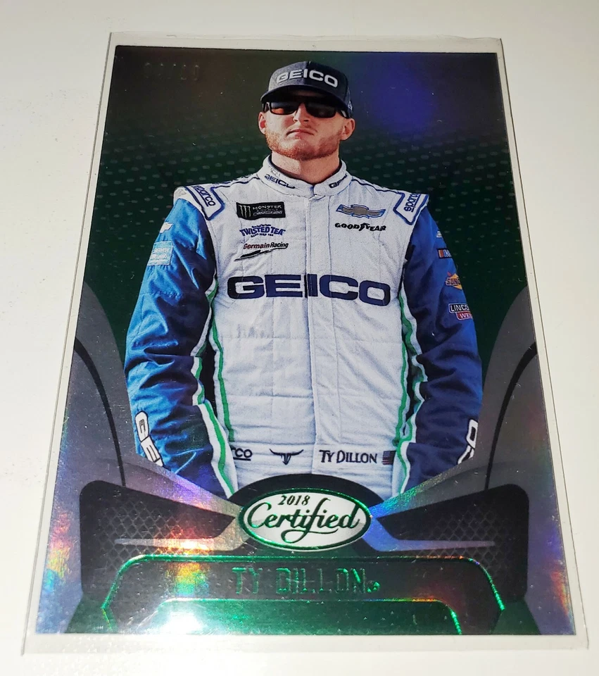 2018 Panini Certified Green #20 Ty Dillon 04/10 - Image 1 of 4
