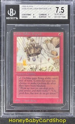 MTG Limited Edition Alpha 1993 Goblin Balloon Brigade BGS 7.5 NM+ 93/94 - Image 1 of 4