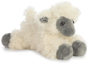 Aurora - Small White Mini Flopsie - 8" Black Face Sheep - Stuffed Animal - Picture 1 of 6