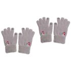  2 Pairs Christmas Cute Gloves Warm Mittens Winter Touch Keep