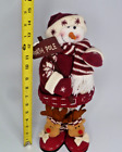 Houston Harvest Gift Products Snowman Doll Knit Outfit Reindeer Slippers Xmas