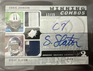 2009 Spx Winning Combos Chris Johnson 2000 yard Slaton Patch Auto /15 - Picture 1 of 2