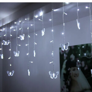 95 Butterfly LED String Curtain Lights Colorful Wedding Children Room Decor Lamp