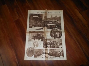 New York Times Picture Section, Rotogravure: Part 5 Feb 16, 1919 WWI Era NYT#3 - Picture 1 of 5