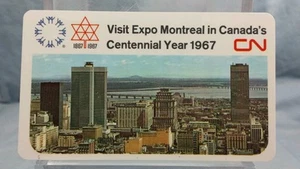 Vintage Advertising Pocket Wallet Calendar Card: 1967 CANADIAN NATIONAL RAILWAYS - Picture 1 of 2