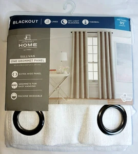 JCPenney Home Cool White Blackout Sullivan Grommet Top Panel 50x95in. - Picture 1 of 2