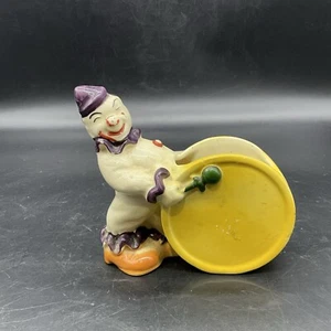 Vtg. Shawnee Ceramic Circus Clown W/ Bass Drum Planter USA - Picture 1 of 18
