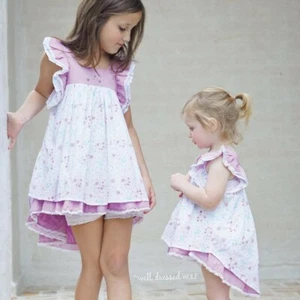 Girls WDW Well Dressed Wolf Pink Floral hi/low Tunic Set Size 6 VGUC - Picture 1 of 11