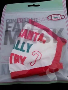 Christmas face mask protection Santa I really did try.. NEW - Sealed - Picture 1 of 4