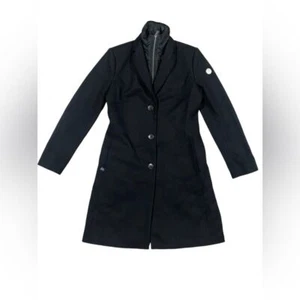 Snoot Swedish Women's Black Peacoat Wool Small Layered - Picture 1 of 14