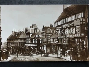 Old RPPC - Wyle Cop, Shrewsbury - showing 'MORRIS'S  & HARRY MUDD shops' - Picture 1 of 1