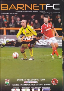2012/13 BARNET V FLEETWOOD TOWN 19-03-2013 League 2 - Picture 1 of 1