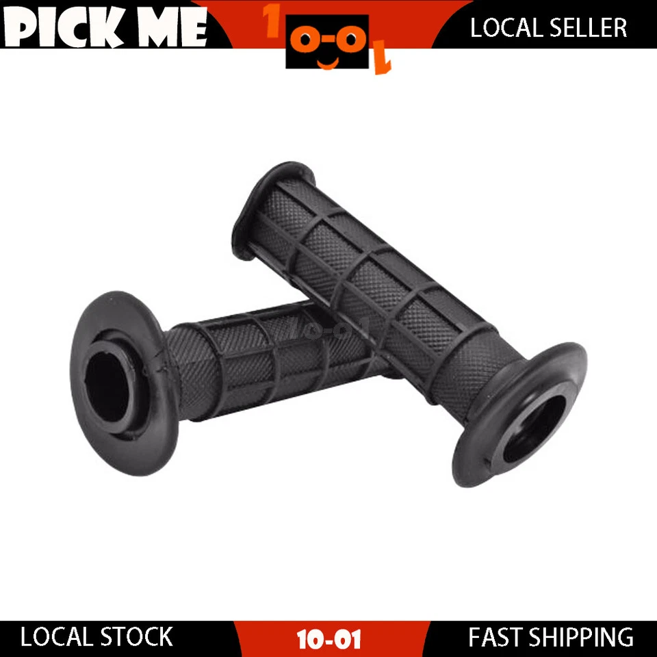 Par de alças pretas waffle completo 7/8" para Honda CRF450R 2002 2003 2004 - Imagem 1 de 1