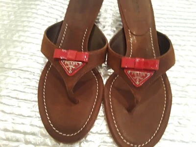 SANDALIAS PRADA CUERO MARRÓN. TALLA 39. NUEVO. Foto 1 de 4