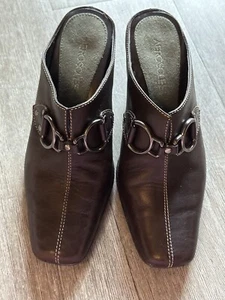 Aerosoles Cinch Worm Brown Mules Clog Heels Slip On Shoes Size 8.5M NEW In Box - Picture 1 of 11