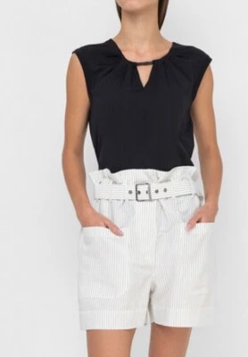 Regata de malha de algodão Brunello Cucinelli com aplicação Monilli tamanho XS usada 1x - Imagem 1 de 4