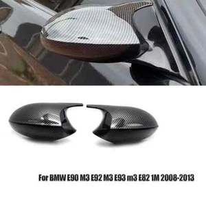 Tapa de cubierta de espejo de fibra de carbono 2 piezas para BMW E90 M3 E92 M3 E93 M3 E82 1M 2009-2012 - Imagen 1 de 9