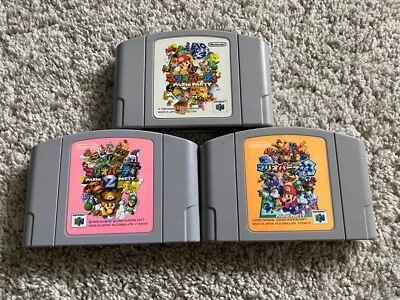 Mario Party 1 2+3 Convertido Para Usar En US Nintendo 64 Todas las Piezas Originales N64 Foto 1 de 4