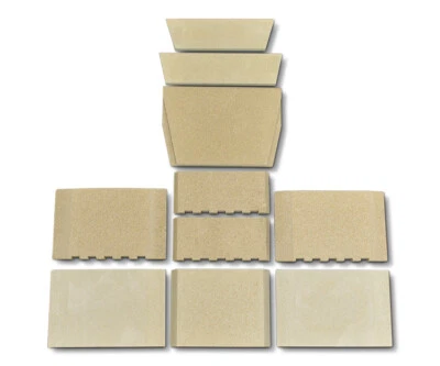 KAMINXPERT Feuerraumauskleidung für Fireplace Dominica Kaminofen Ersatzteile Brennraum