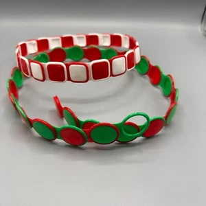 VTG 60s 70s 80s Red Green White Plastic Belt Mod MCM Kidcore Christmas 28 / 33 - Picture 1 of 13