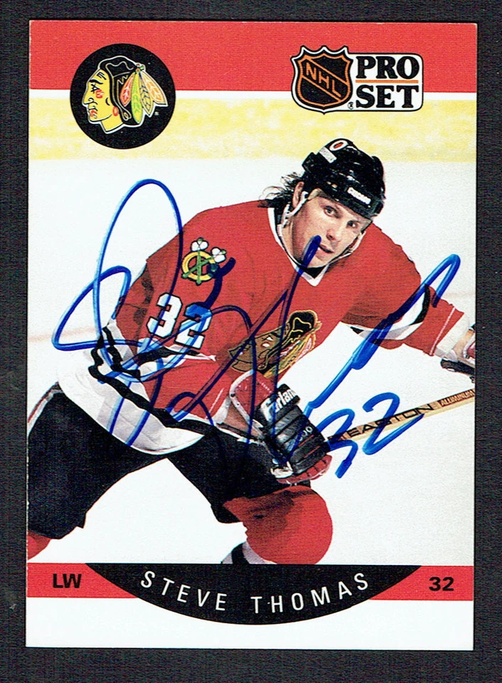 Профессиональная хоккейная коллекционная карточка с автографом Стива Томаса No62 1990-91 - Изображение 1 из 1