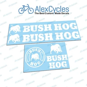 BUSH HOG Attachments 24” Premium White Decals Stickes Kit Farm Implement Set Kit - Picture 1 of 9