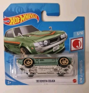 HOT WHEELS J - IMPORTS '70 TOYOTA CELICA IN CARTA CORTA VERDE METALLIZZATO - Foto 1 di 2