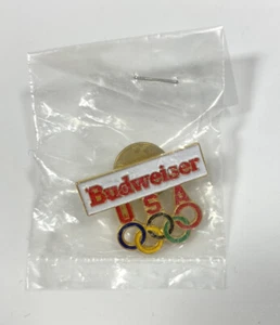 United States Budweiser Olympic Games Colored Rings Collectible Tac Pin USC380 - Picture 1 of 6