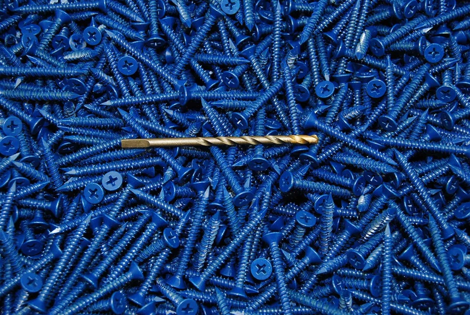 LEXAR INDUSTRIAL (400) Phillips Flat Head 3/16 x 1-3/4 Concrete Masonry Screw Tapcon Anchor & Bit