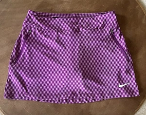 Gonna Nike Golf Donna PICCOLA Viola Gingham Skort Tour Performance Dri-Fit - Foto 1 di 6