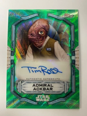2022 Topps Finest Star Wars Refractor Tim Rose Admiral Ackbar Auto /99  TC9865 - Image 1 of 2