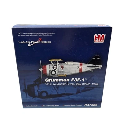 Hobbymaster  Grumman F3F-1 VF-7 Neutrality Patrol USS WASP 1940 HA7305 New - Image 1 of 4