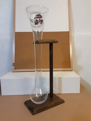 Как новый Heineken пиво Red Star логотип 17-го века тренер водитель стекла с деревянной подставкой - Изображение 1 из 4