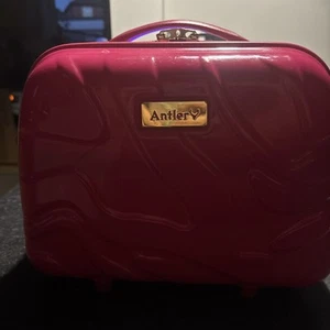 Antler Vanity Case In Cerise Pink - Picture 1 of 7