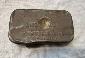 US Army 1918 First Aid Packet Unopened Bauer Black WWI Original Chicago - Picture 1 of 5