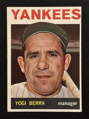Tarjeta de béisbol 1964 Topps Yogi Berra #21 vintage patio casi como nueva New York Yankees Foto 1 de 2