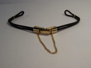Cinturino orologio Hadley Roma corda nera USA laminato placca oro anello fine LB1021Y NOS - Foto 1 di 18