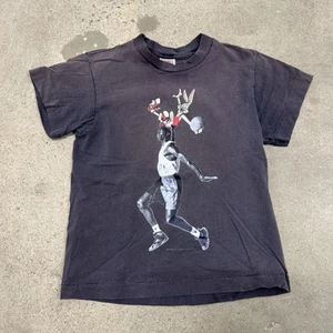 Vintage 90’s Nike Grey Tag Air Jordan Hare Jordan black Kids Tee Size Small boys - Picture 1 of 5