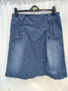 ❤️ New Look Blue Denim A Line Skirt Size 14 Vgc - Picture 1 of 3
