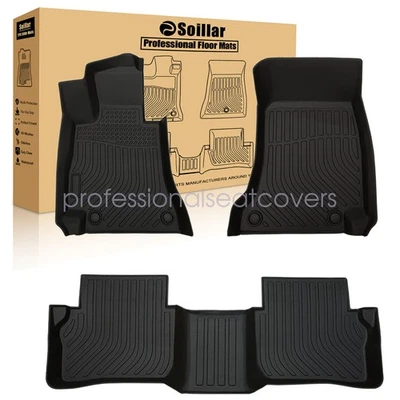 Fits 2017-2023 Mercedes-Benz E-Class Sedan TPE 3D 2 Row Floor Mats Liner Set 3x - Imagem 1 de 4