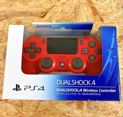 Sony official Dualshock 4 Wireless Controller Magma Red for PS4 boxed used junk - Image 1 of 4