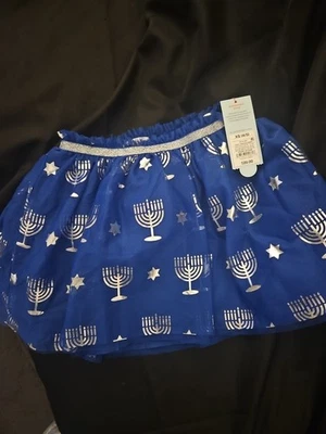 Falda Tutú Cat & Jack Azul Plata Dreidels Janucá Hanukkah EXTRA PEQUEÑA 4/5 Foto 1 de 4
